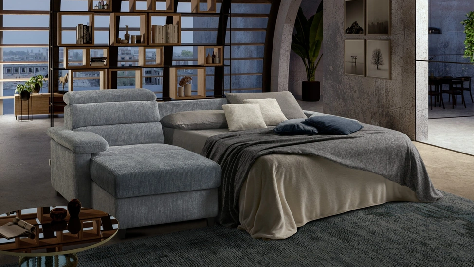 Divano Letto con penisola Pablo de Il Benessere