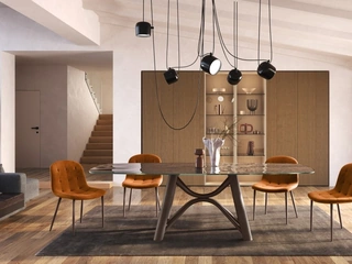 Tavolo Brooklin con top in vetro di Scavolini