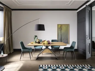 Tavolo Italo in rovere e acciaio di Alta Corte