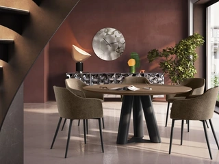 Tavolo rotondo in legno Singapore di Scavolini