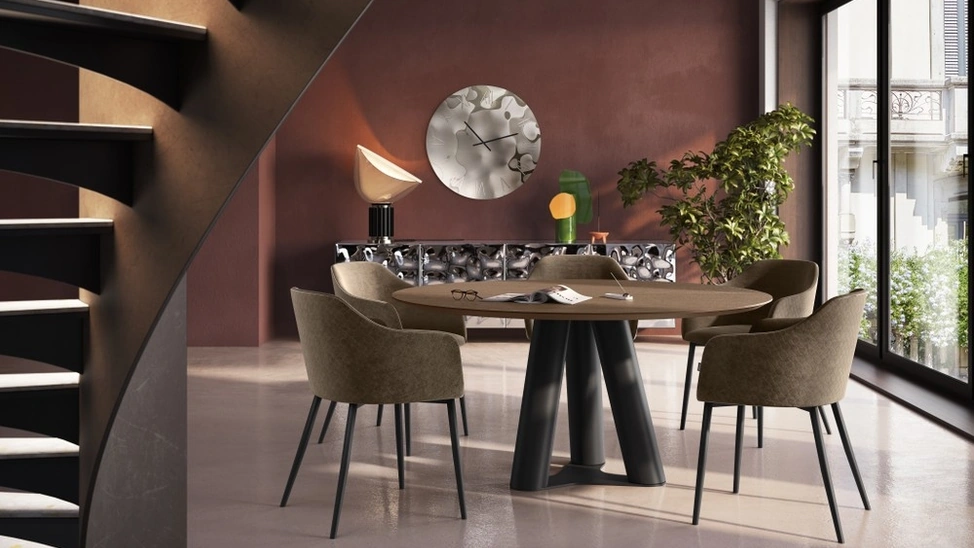 Tavolo rotondo in legno Singapore di Scavolini