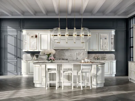 Cucina Classica Baltimora Bianco ed Oro di Scavolini