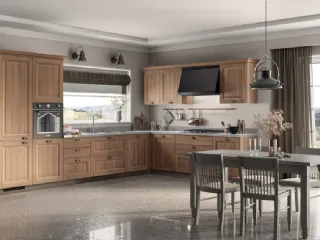 Cucina Classica angolare Family in decorativo Rovere Azteco di Scavolini