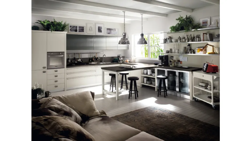 Cucina Moderna Diesel Social Kitchen in Rovere laccato Tortora di Scavolini