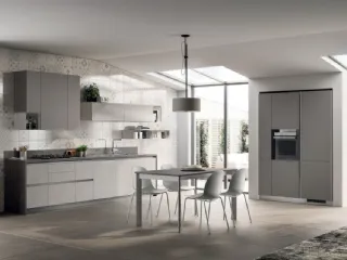 Cucina Moderna Evolution in Frassino Elegance e Pietra Grey di Scavolini