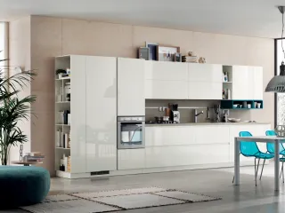 Cucina Moderna Foodshelf laccato lucido Bianco Prestige di Scavolini