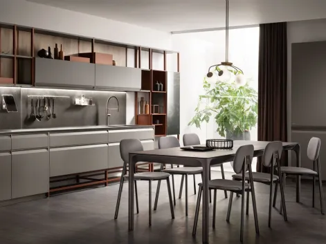 Cucina Moderna Formalia laccato opaco Grigio Titanio di Scavolini