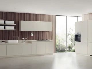 Cucina Moderna Qi in laccato Grigio Gabbiano di Scavolini
