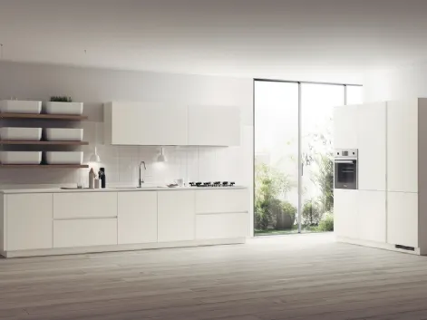 Cucina Moderna Qi in laccato opaco Bianco di Scavolini