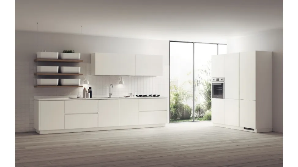 Cucina Moderna Qi in laccato opaco Bianco di Scavolini