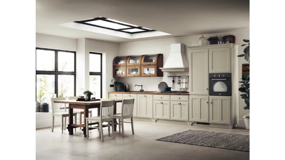 Cucina lineare Shabby Chic Favilla 09 di Scavolini