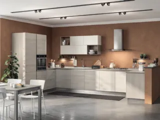 Cucina su misura Urban & Urban in decorativo Larice Pasha di Scavolini