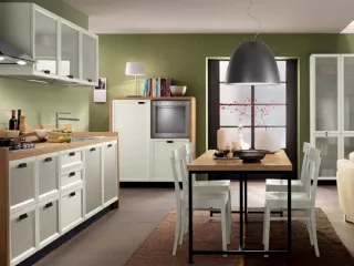 Cucina moderna in linea in materico Atelier 01 di Scavolini
